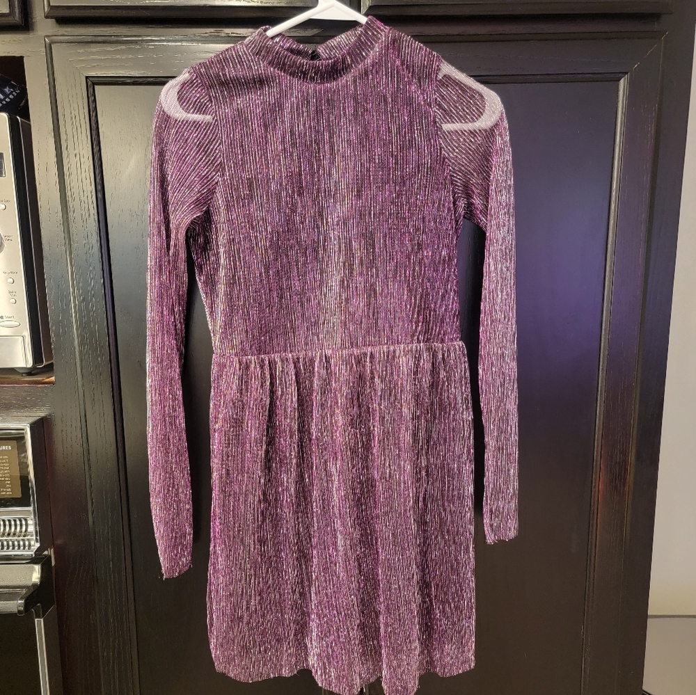 Purple Long-Sleeve Dress